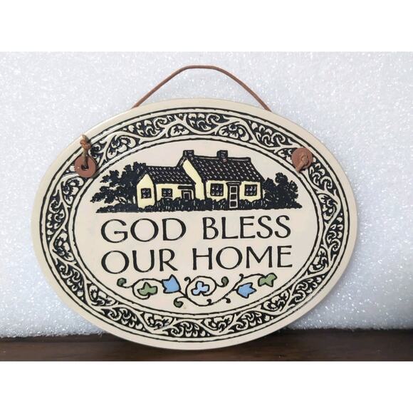 Spooner Creek Other - The Original Spooner Creek Designs God Bless Our Home Ceramic Wall Hanging 7.5"